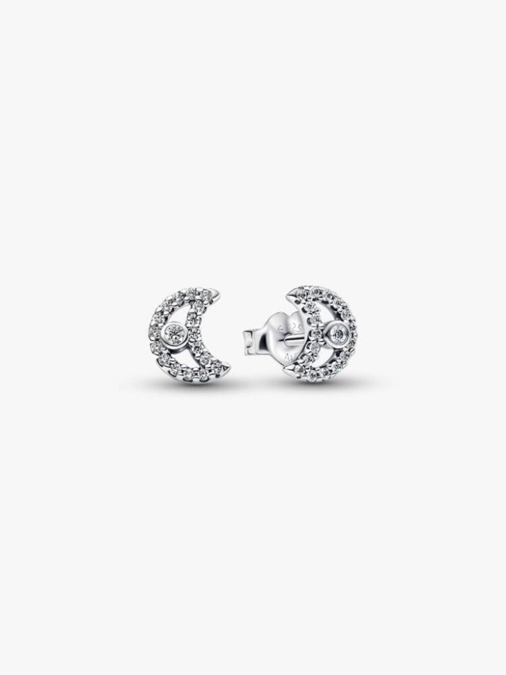 Pandora Sparkling Moon Stud Earrings